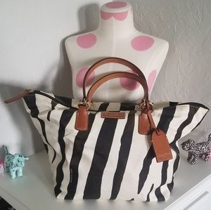 Dooney Bourke Nylon & Leather Large Tulip Shopper